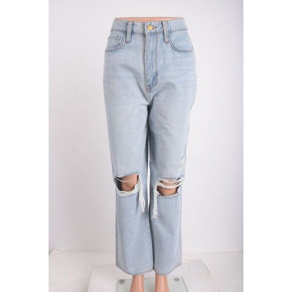 Triarchy Womens Distressed Ms. Triarchy Jeans Light Indigo Sz US 8 EU 29 New - Picture 1 of 8